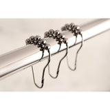Edenscape SRCR121 Roller Ball Shower Curtain Rings (12 Pieces/Set), Polished Chrome