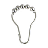 Edenscape SRCR126 Roller Ball Shower Curtain Rings (12 Pieces/Set), Polished Nickel
