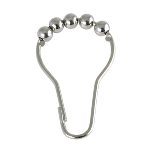 Edenscape SRCR126 Roller Ball Shower Curtain Rings (12 Pieces/Set), Polished Nickel