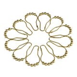 Edenscape SRCR127 Roller Ball Shower Curtain Rings (12 Pieces/Set), Brushed Brass