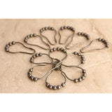 Edenscape SRCR128 Roller Ball Shower Curtain Rings (12 Pieces/Set), Brushed Nickel
