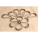 Edenscape SRCR128 Roller Ball Shower Curtain Rings (12 Pieces/Set), Brushed Nickel