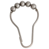 Edenscape SRCR128 Roller Ball Shower Curtain Rings (12 Pieces/Set), Brushed Nickel