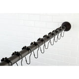 Edenscape SRK605 60-Inch to 72-Inch Adjustable Shower Curtain Rod with Rings Combo, Oil Rubbed Bronze