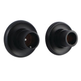 Edenscape SRP310 Brass Shower Rod Base (1 Pair), Matte Black