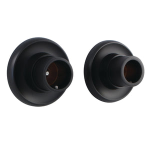 Edenscape SRP310 Brass Shower Rod Base (1 Pair), Matte Black