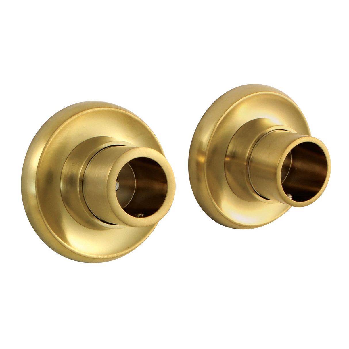 Edenscape SRP317 Brass Shower Rod Base (1 Pair), Brushed Brass