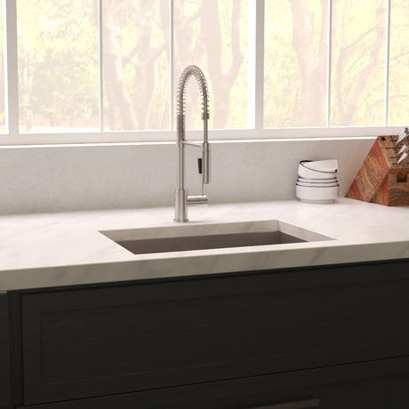 ZLINE Meribel 23 in. Undermount Single Bowl Scratch Resistant Stainless Steel Kitchen Sink with Bottom Grid (SRS-23S)