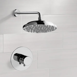 Chrome Thermostatic Shower Faucet Set with 9" Rain Shower Head