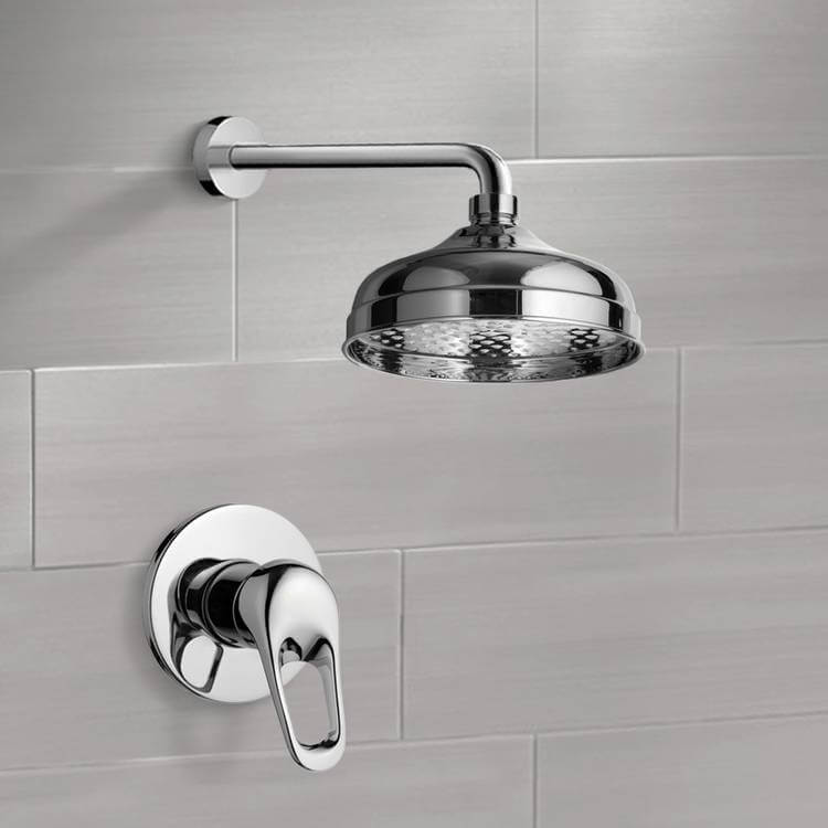 Shower Faucet Set with 8" Rain Shower Head
