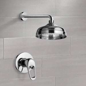 Shower Faucet Set with 8" Rain Shower Head