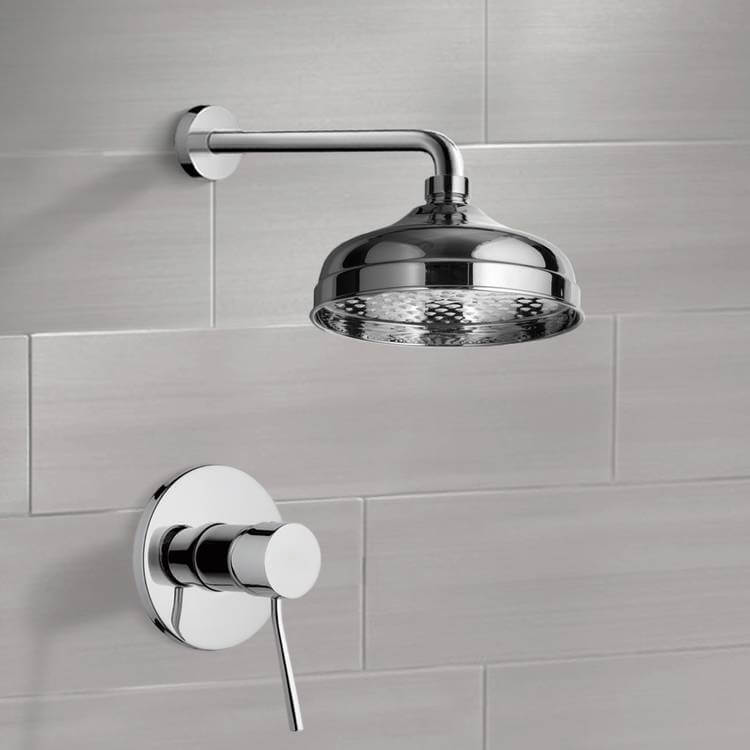 Shower Faucet Set with 8" Rain Shower Head