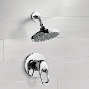 Chrome Shower Faucet Set with 6" Rain Shower Head