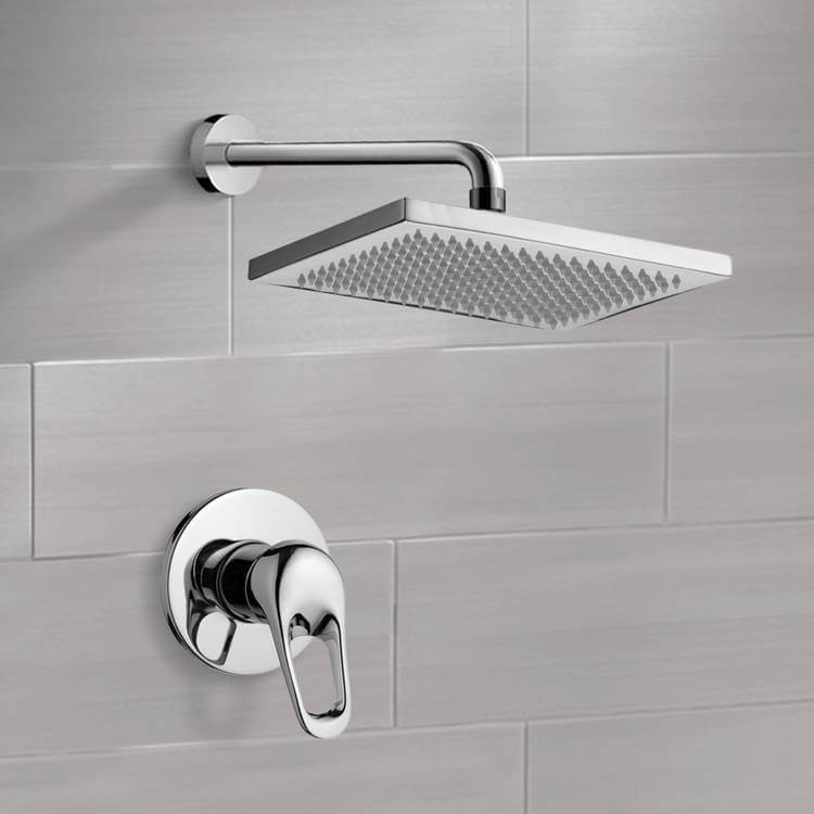 Shower Faucet Set with 9.5" Rain Shower Head