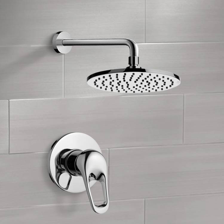Shower Faucet Set with 8" Rain Shower Head