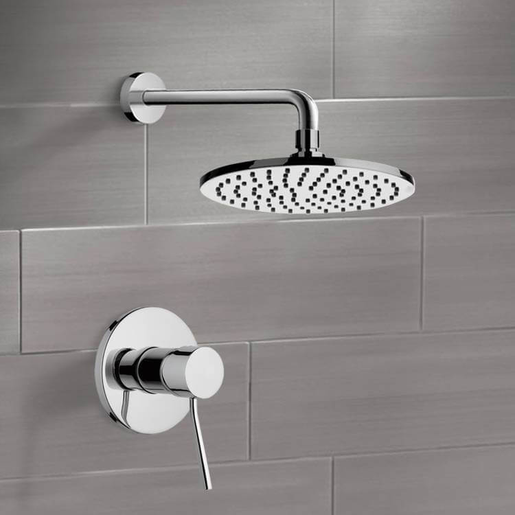 Shower Faucet Set with 8" Rain Shower Head