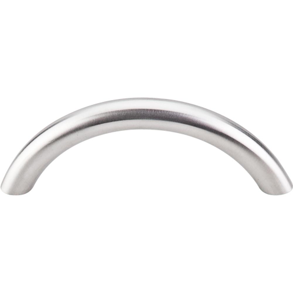 Top Knobs SS13 Solid Bowed Bar Pull 3" - Brushed Stainless Steel