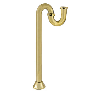 Vintage ST14192 1-1/4 Inch Brass S-Trap, 18 Gauge, Polished Brass
