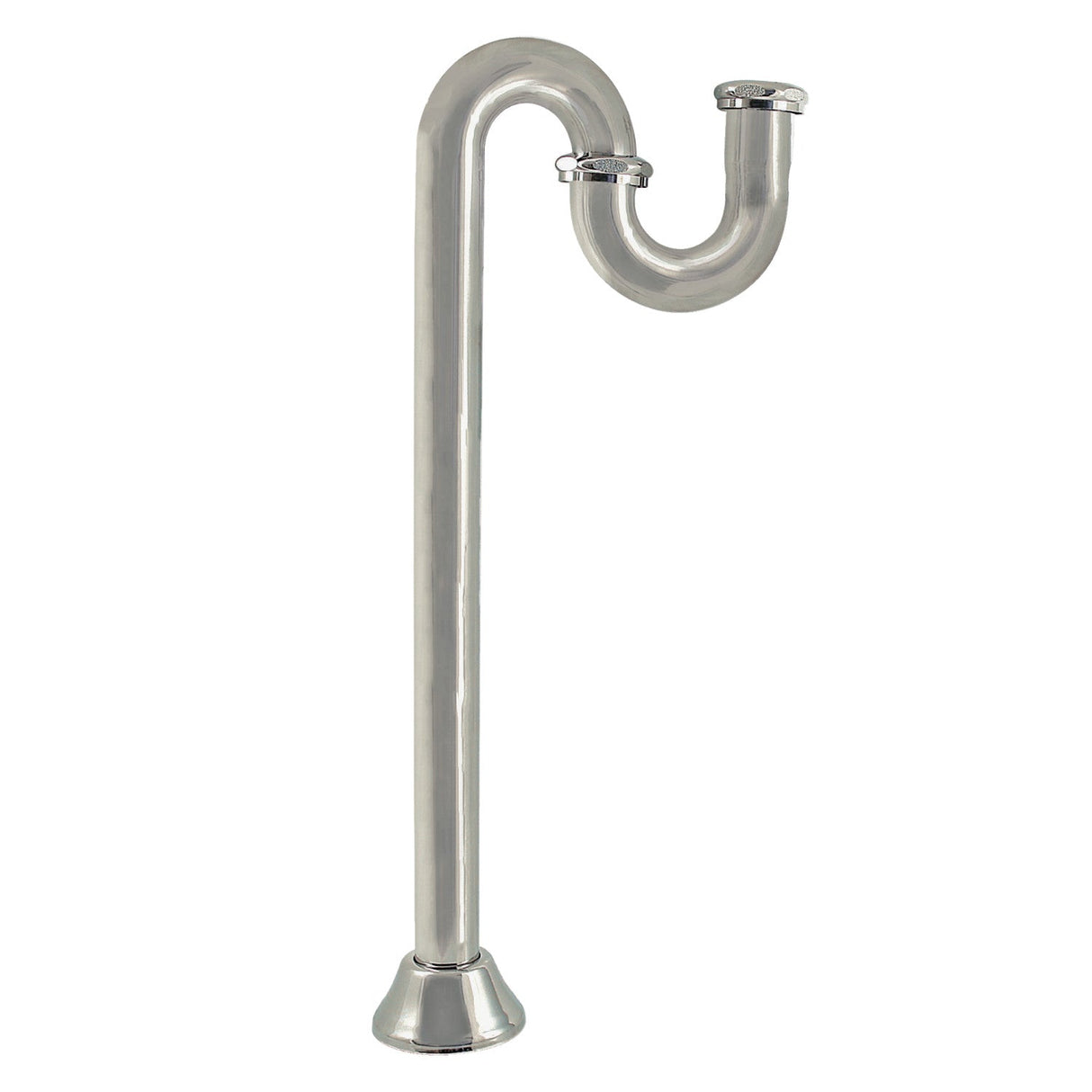 Vintage ST14196 1-1/4 Inch Brass S-Trap, 18 Gauge, Polished Nickel