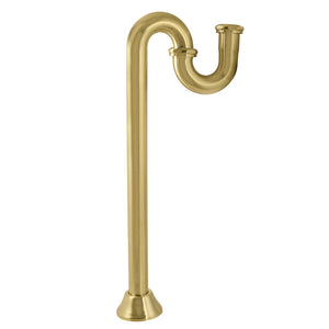 Vintage ST14197 1-1/4 Inch Brass S-Trap, 18 Gauge, Brushed Brass
