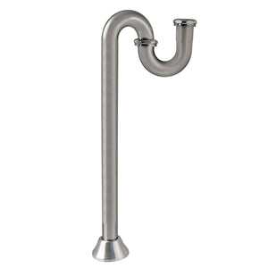 Vintage ST14198 1-1/4 Inch Brass S-Trap, 18 Gauge, Brushed Nickel