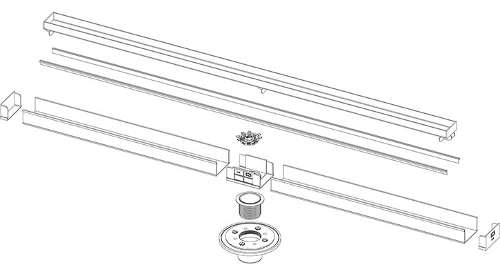 Infinity Drain STIF 6548 48" Complete S-TIF 65 Kit