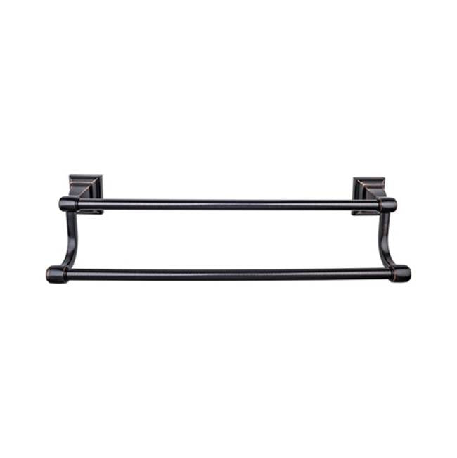 Top Knobs STK11BSN Stratton Bath 30" Double Towel Bar - Tuscan Bronze