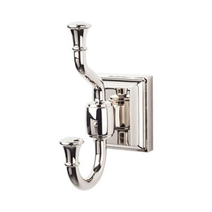 Top Knobs STK2BSN Stratton Bath Double Hook - Polished Nickel