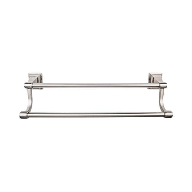 Top Knobs STK7BSN Stratton Bath 18" Double Towel Bar - Brushed Satin Nickel