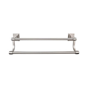 Top Knobs STK7BSN Stratton Bath 18" Double Towel Bar - Brushed Satin Nickel