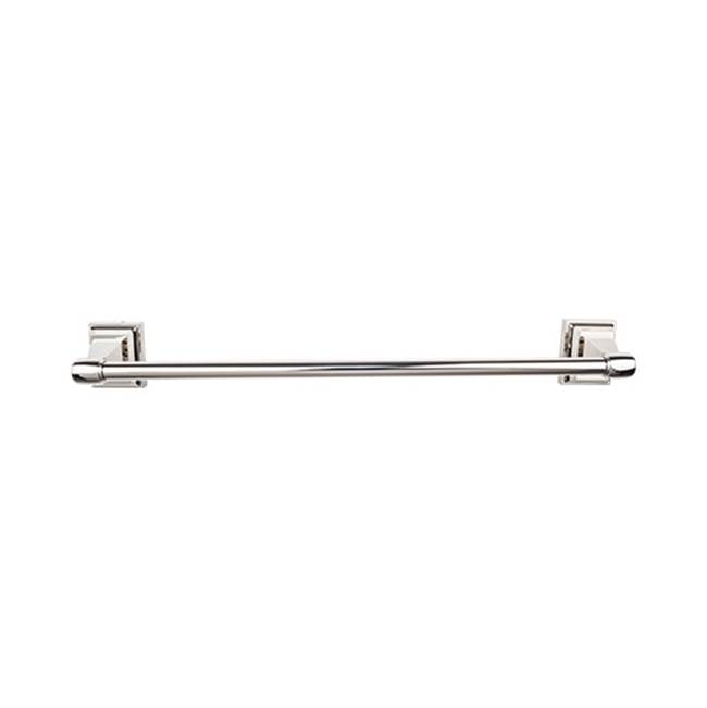 Top Knobs STK8BSN Stratton Bath 24" Single Towel Bar - Polished Nickel