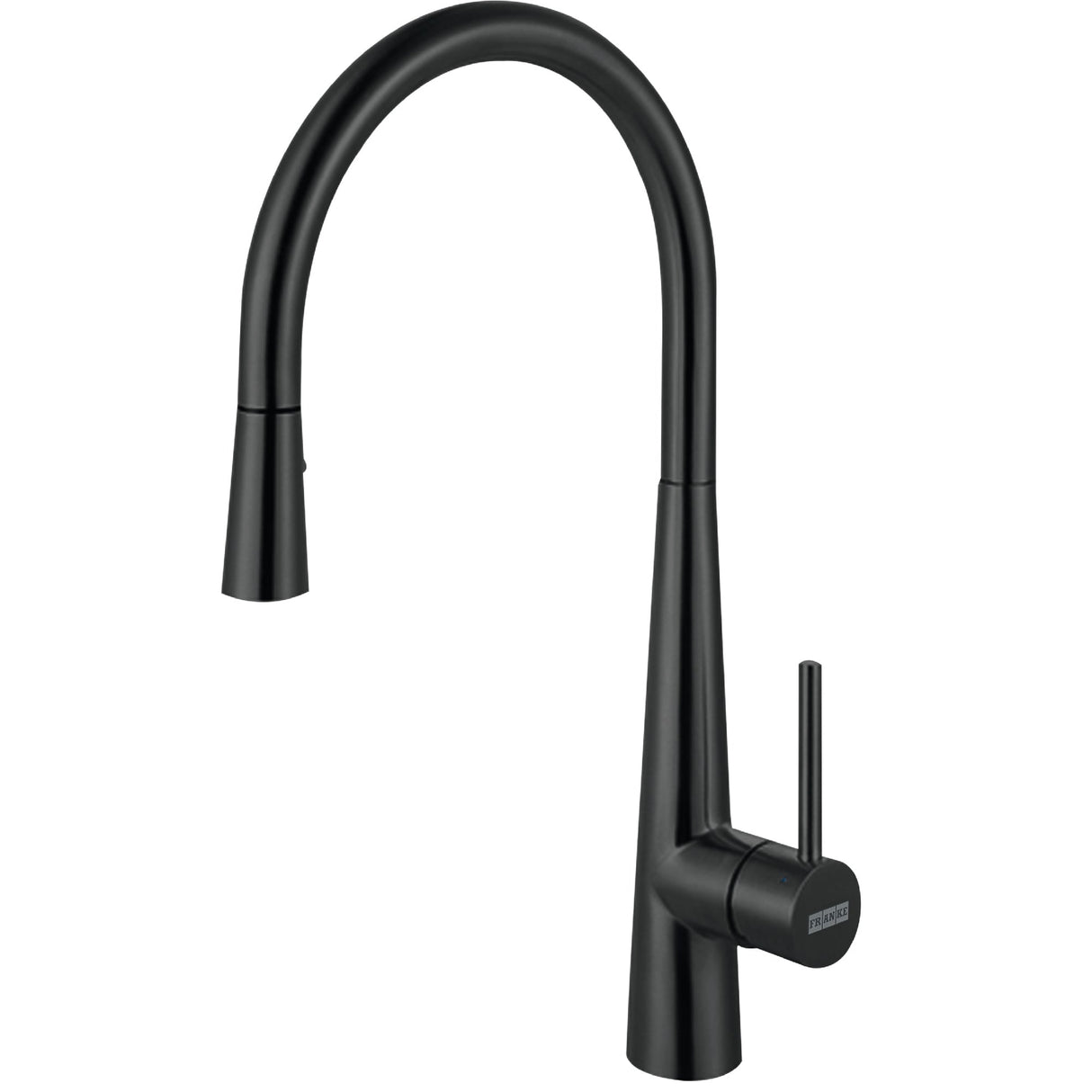 FRANKE STL-PD-IBK Steel 17.5-inch Single Handle Pull-Down Kitchen Faucet in Industrial Black In Industrial Black