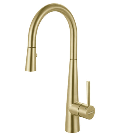 FRANKE STL-PR-GLD Steel 16.7-in Single Handle Pull-Down Kitchen Faucet in Gold In Gold