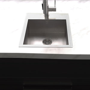 ZLINE Donner 15 in. Topmount Single Bowl Stainless Steel Bar Kitchen Sink (STS-15)