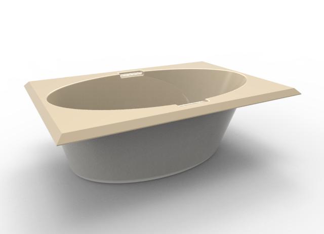 Hydro Systems STU6042ATO-BIS STUDIO 6042 AC TUB ONLY-BISCUIT
