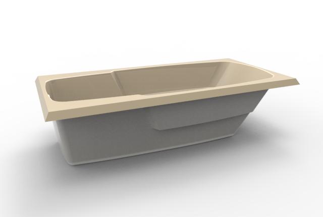 Hydro Systems STU7236ATO-BIS STUDIO 7236 AC TUB ONLY-BISCUIT