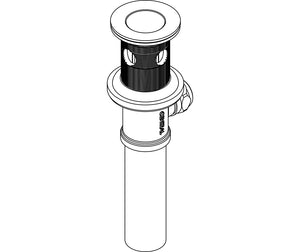Central Brass SU-1109 Pop-Up Drain Less Pull Rod Ball Lever & Bracket