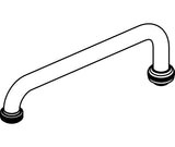 Central Brass SU-363-JH 10" Swivel Tube Spout With Hose End in Polished Chrome