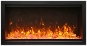 Amantii SYM-74-XT Symmetry Xtra Tall Smart Electric  74" Indoor / Outdoor WiFi Enabled Fireplace, Featuring a MultiFunction Remote Control , Multi Speed Flame Motor, and a Selection of Media Options