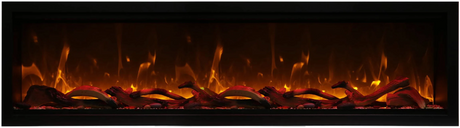 Amantii SYM-60-XT Symmetry Xtra Tall Smart Electric  60" Indoor / Outdoor WiFi Enabled Fireplace, Featuring a MultiFunction Remote Control , Multi Speed Flame Motor, and a Selection of Media Options