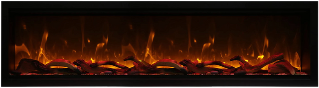 Amantii SYM-50-XT Symmetry Xtra Tall Smart Electric  50" Indoor / Outdoor WiFi Enabled Fireplace, Featuring a MultiFunction Remote Control , Multi Speed Flame Motor, and a Selection of Media Options