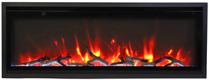 Amantii SYM-SLIM-42 Symmetry Xtraslim Smart Electric  -42" WiFi Enabled Fireplace, Featuring a  MultiFunction  Remote Control, Multi Speed Flame Motor