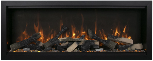 Amantii SYM-88-XT Symmetry Xtra Tall Smart Electric  88" Indoor / Outdoor WiFi Enabled Fireplace, Featuring a MultiFunction Remote Control , Multi Speed Flame Motor, and a Selection of Media Options