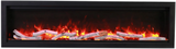 Amantii SYM-74-BESPOKE Symmetry Bespoke - 74" Indoor / Outdoor Electric Built In Fireplace featuring, WiFi Compatibilty & Bluetooth Connectivity, MultiFunction Remote, and a Selection of Media Options