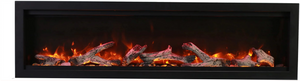 Amantii SYM-50-BESPOKE Symmetry Bespoke - 50" Indoor / Outdoor Electric Built In Fireplace featuring, WiFi Compatibilty & Bluetooth Connectivity, MultiFunction Remote, and a Selection of Media Options