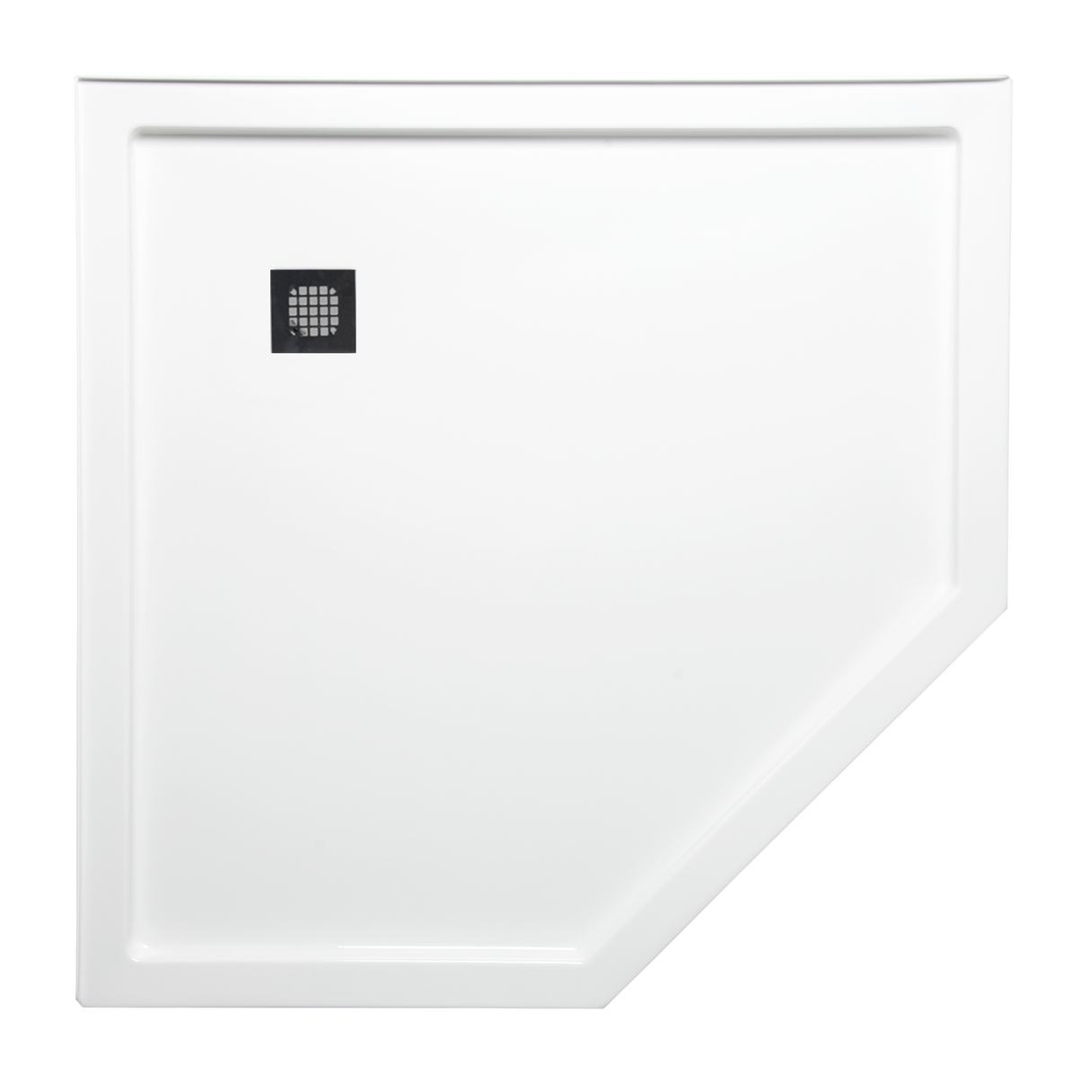 Americh S4848NA-BI 48" x 48" Neo Angle DS Base w/Square Drain - Biscuit