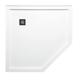 Americh S4848NA-BI 48" x 48" Neo Angle DS Base w/Square Drain - Biscuit