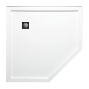 Americh S3636NA-BI 36" x 36" Neo Angle DS Base w/Square Drain - Biscuit