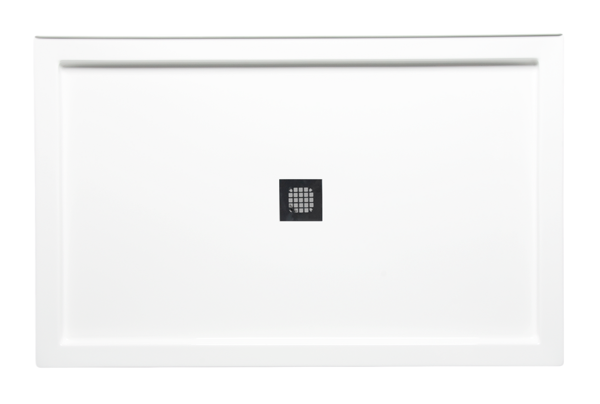 Americh S4234TT-WH 42" x 34" Triple Threshold DS Base w/Square Drain - White