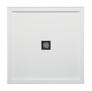 Americh S4242DT-WH 42" x 42" Double Threshold DS Base w/Square Drain - White
